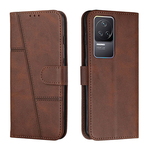 Custodia Portafoglio In Pelle Cover con Supporto Y01X per Xiaomi Redmi K50 5G Marrone