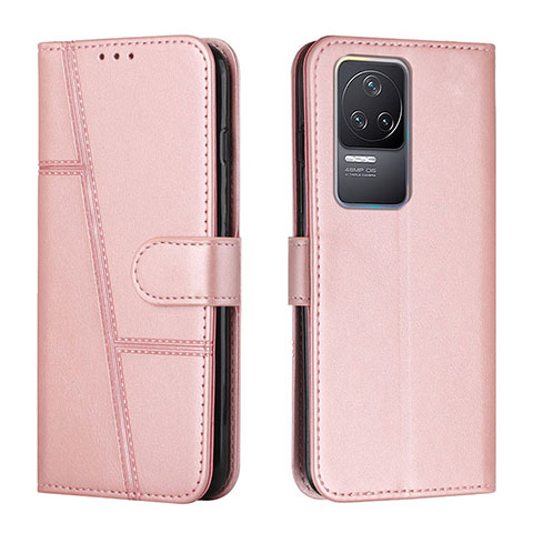 Custodia Portafoglio In Pelle Cover con Supporto Y01X per Xiaomi Redmi K50 Pro 5G Oro Rosa