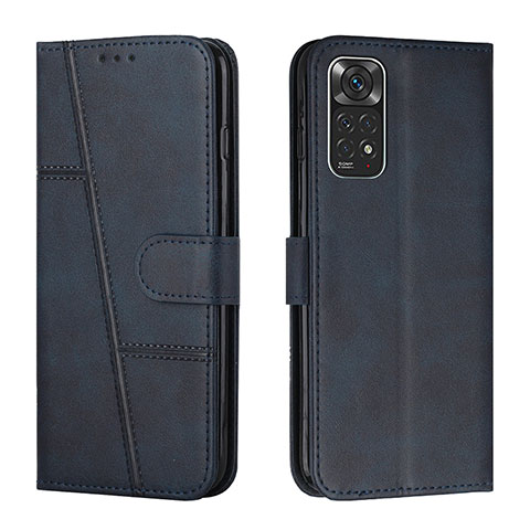 Custodia Portafoglio In Pelle Cover con Supporto Y01X per Xiaomi Redmi Note 11 4G (2022) Blu