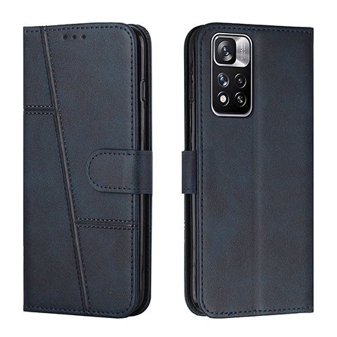 Custodia Portafoglio In Pelle Cover con Supporto Y01X per Xiaomi Redmi Note 11 Pro+ Plus 5G Blu