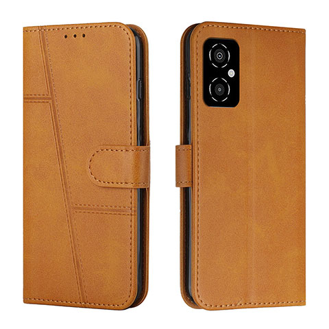 Custodia Portafoglio In Pelle Cover con Supporto Y01X per Xiaomi Redmi Note 11R 5G Marrone Chiaro