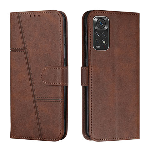 Custodia Portafoglio In Pelle Cover con Supporto Y01X per Xiaomi Redmi Note 11S 4G Marrone