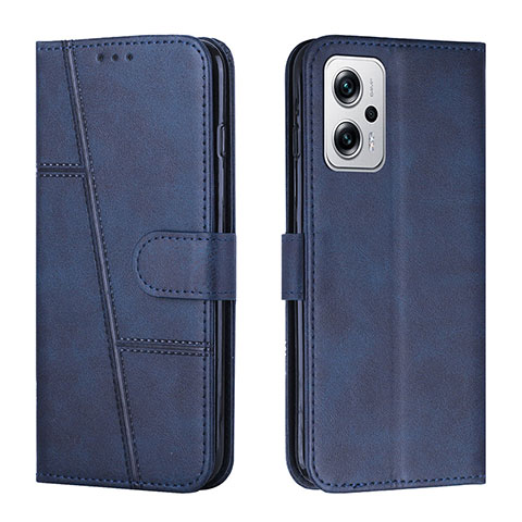 Custodia Portafoglio In Pelle Cover con Supporto Y01X per Xiaomi Redmi Note 11T Pro+ Plus 5G Blu