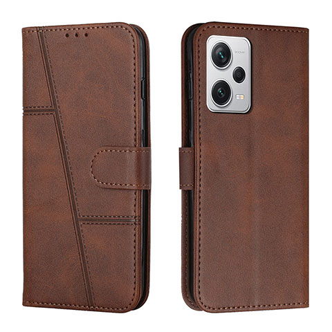 Custodia Portafoglio In Pelle Cover con Supporto Y01X per Xiaomi Redmi Note 12 Pro 5G Marrone