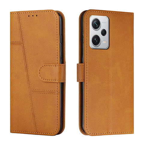 Custodia Portafoglio In Pelle Cover con Supporto Y01X per Xiaomi Redmi Note 12 Pro 5G Marrone Chiaro