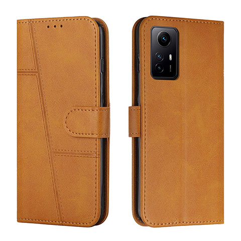 Custodia Portafoglio In Pelle Cover con Supporto Y01X per Xiaomi Redmi Note 12S Marrone Chiaro