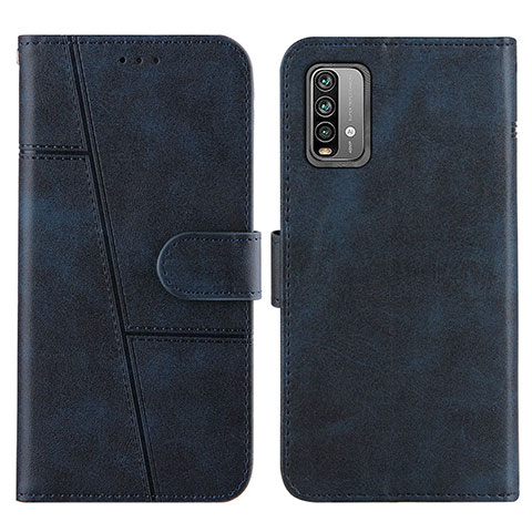 Custodia Portafoglio In Pelle Cover con Supporto Y01X per Xiaomi Redmi Note 9 4G Blu