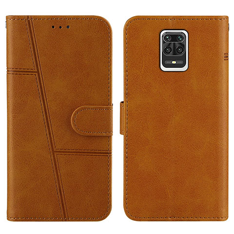 Custodia Portafoglio In Pelle Cover con Supporto Y01X per Xiaomi Redmi Note 9 Pro Max Marrone Chiaro