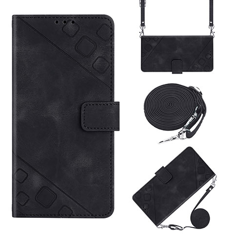 Custodia Portafoglio In Pelle Cover con Supporto Y02B per Huawei Honor 70 5G Nero