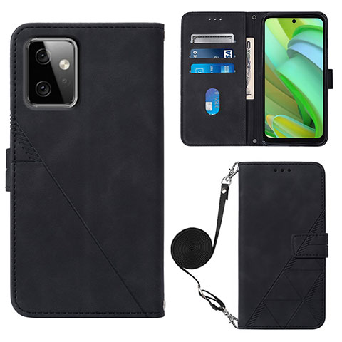 Custodia Portafoglio In Pelle Cover con Supporto Y02B per Motorola Moto G Power 5G (2023) Nero