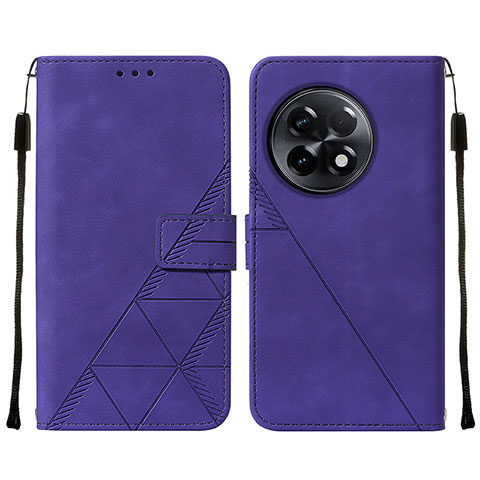 Custodia Portafoglio In Pelle Cover con Supporto Y02B per OnePlus Ace 2 5G Viola