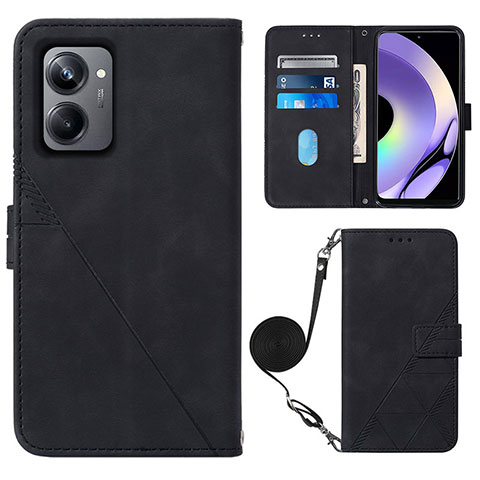 Custodia Portafoglio In Pelle Cover con Supporto Y02B per Realme 10 Pro 5G Nero