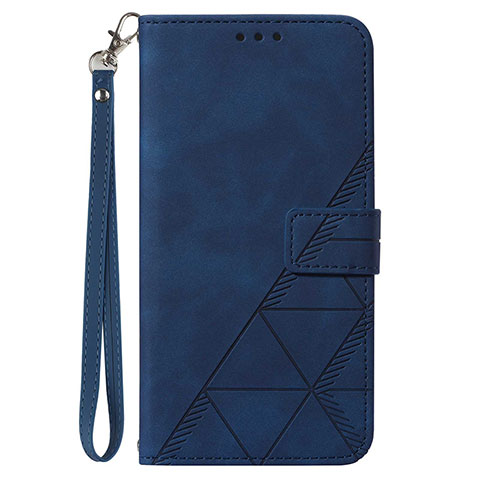 Custodia Portafoglio In Pelle Cover con Supporto Y02B per Samsung Galaxy A03 Core Blu