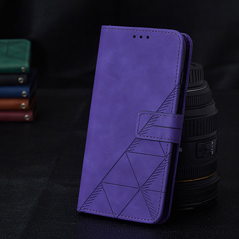 Custodia Portafoglio In Pelle Cover con Supporto Y02B per Samsung Galaxy A15 5G Viola