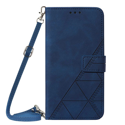 Custodia Portafoglio In Pelle Cover con Supporto Y02B per Samsung Galaxy S22 Plus 5G Blu