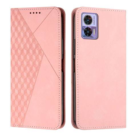 Custodia Portafoglio In Pelle Cover con Supporto Y02X per Motorola Moto Edge 30 Lite 5G Oro Rosa