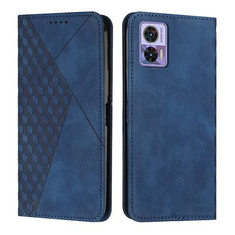 Custodia Portafoglio In Pelle Cover con Supporto Y02X per Motorola Moto Edge 30 Neo 5G Blu