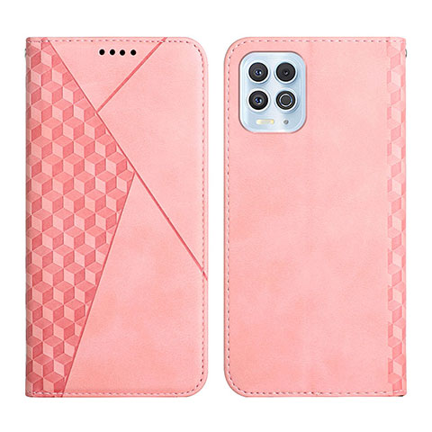 Custodia Portafoglio In Pelle Cover con Supporto Y02X per Motorola Moto Edge S 5G Oro Rosa