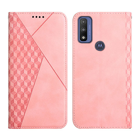 Custodia Portafoglio In Pelle Cover con Supporto Y02X per Motorola Moto G Pure Oro Rosa