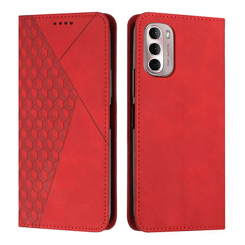 Custodia Portafoglio In Pelle Cover con Supporto Y02X per Motorola Moto G Stylus (2022) 4G Rosso