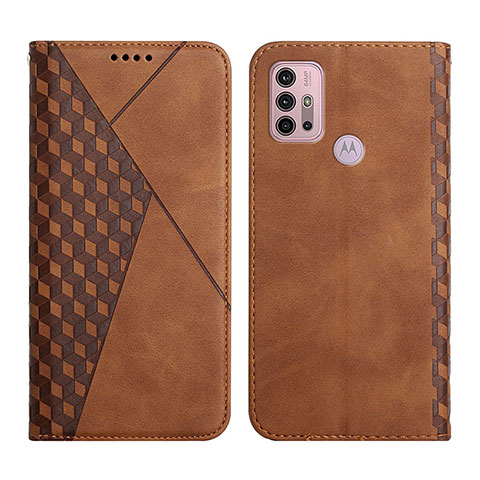 Custodia Portafoglio In Pelle Cover con Supporto Y02X per Motorola Moto G10 Marrone