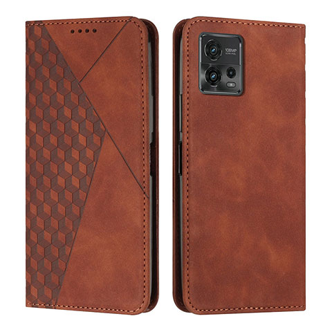 Custodia Portafoglio In Pelle Cover con Supporto Y02X per Motorola Moto G72 Marrone