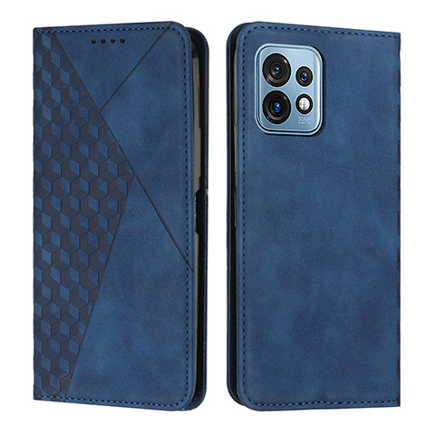 Custodia Portafoglio In Pelle Cover con Supporto Y02X per Motorola Moto X40 5G Blu