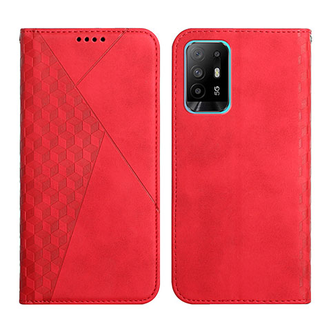 Custodia Portafoglio In Pelle Cover con Supporto Y02X per Oppo A94 5G Rosso