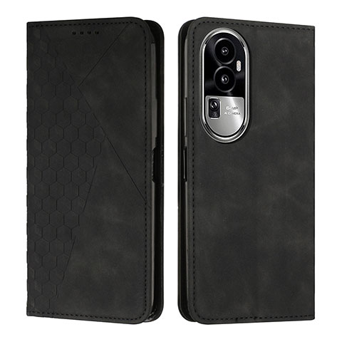 Custodia Portafoglio In Pelle Cover con Supporto Y02X per Oppo Reno10 Pro+ Plus 5G Nero