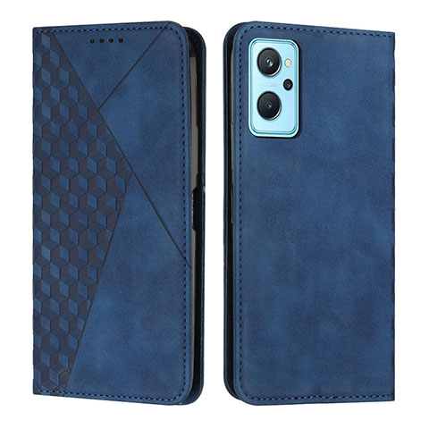 Custodia Portafoglio In Pelle Cover con Supporto Y02X per Realme 10 5G Blu