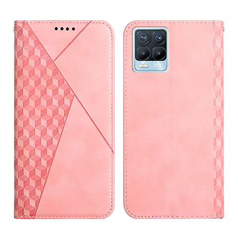 Custodia Portafoglio In Pelle Cover con Supporto Y02X per Realme 8 4G Oro Rosa