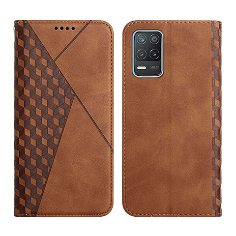 Custodia Portafoglio In Pelle Cover con Supporto Y02X per Realme 8s 5G Marrone