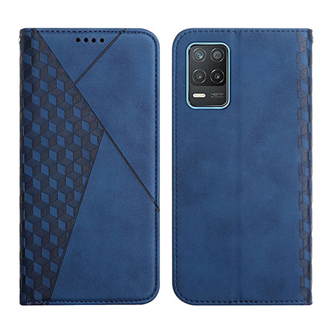 Custodia Portafoglio In Pelle Cover con Supporto Y02X per Realme 9 5G India Blu