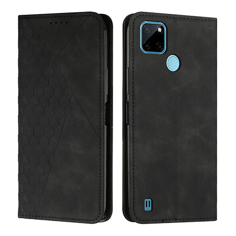 Custodia Portafoglio In Pelle Cover con Supporto Y02X per Realme C25Y India Nero