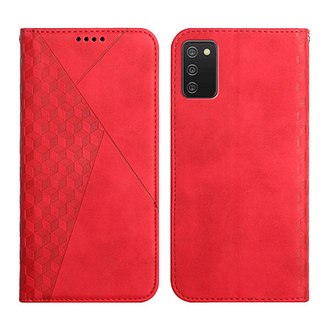 Custodia Portafoglio In Pelle Cover con Supporto Y02X per Samsung Galaxy A03s Rosso