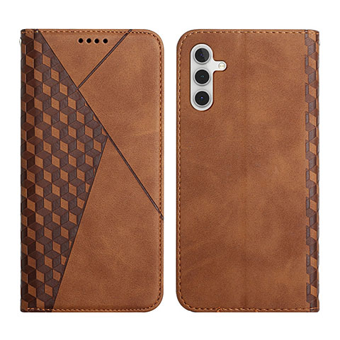 Custodia Portafoglio In Pelle Cover con Supporto Y02X per Samsung Galaxy A04s Marrone