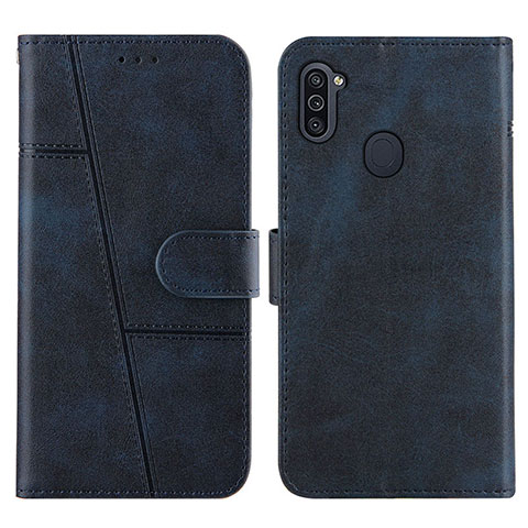 Custodia Portafoglio In Pelle Cover con Supporto Y02X per Samsung Galaxy A11 Blu