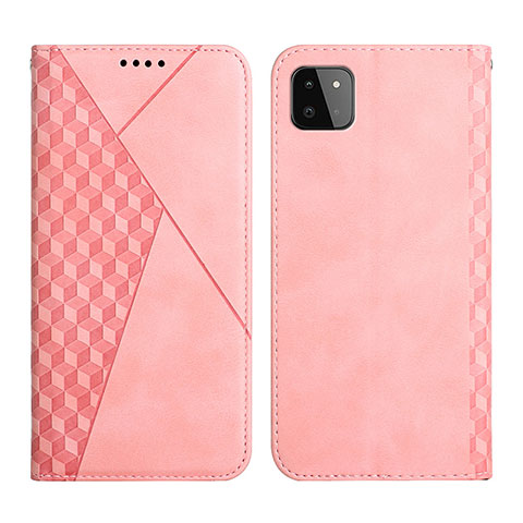 Custodia Portafoglio In Pelle Cover con Supporto Y02X per Samsung Galaxy A22s 5G Oro Rosa