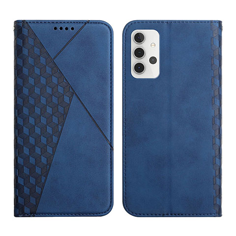 Custodia Portafoglio In Pelle Cover con Supporto Y02X per Samsung Galaxy A32 4G Blu