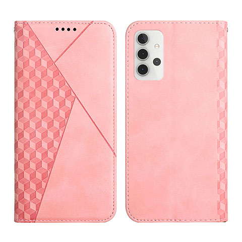 Custodia Portafoglio In Pelle Cover con Supporto Y02X per Samsung Galaxy A32 5G Oro Rosa