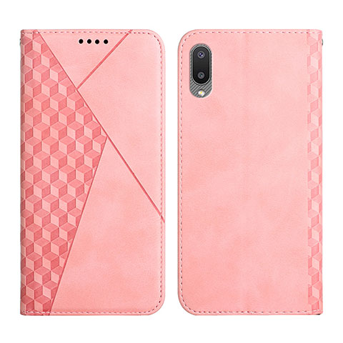 Custodia Portafoglio In Pelle Cover con Supporto Y02X per Samsung Galaxy M02 Oro Rosa