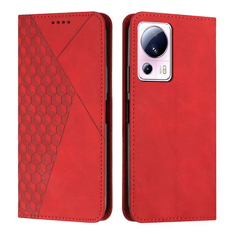 Custodia Portafoglio In Pelle Cover con Supporto Y02X per Xiaomi Civi 2 5G Rosso