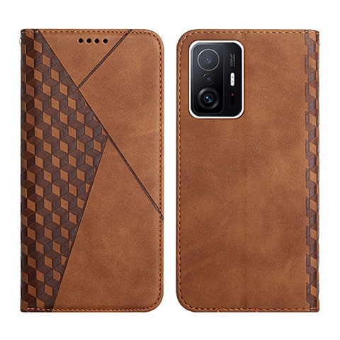 Custodia Portafoglio In Pelle Cover con Supporto Y02X per Xiaomi Mi 11T Pro 5G Marrone