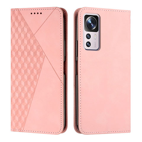 Custodia Portafoglio In Pelle Cover con Supporto Y02X per Xiaomi Mi 12T 5G Oro Rosa