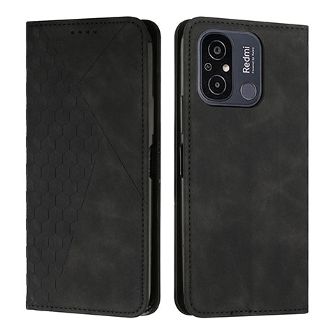 Custodia Portafoglio In Pelle Cover con Supporto Y02X per Xiaomi Poco C55 Nero