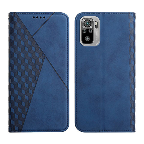 Custodia Portafoglio In Pelle Cover con Supporto Y02X per Xiaomi Poco M5S Blu