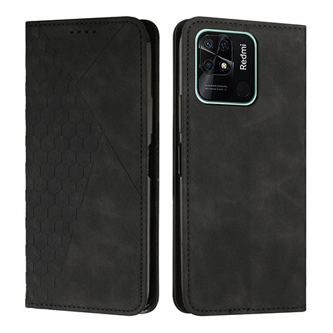 Custodia Portafoglio In Pelle Cover con Supporto Y02X per Xiaomi Redmi 10 India Nero