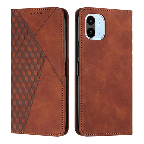 Custodia Portafoglio In Pelle Cover con Supporto Y02X per Xiaomi Redmi A2 Marrone