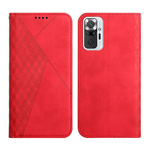 Custodia Portafoglio In Pelle Cover con Supporto Y02X per Xiaomi Redmi Note 10 Pro 4G Rosso