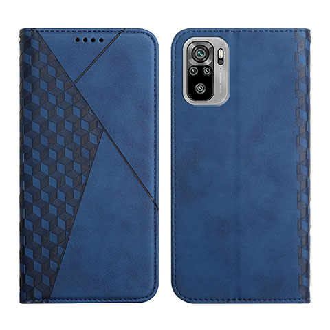 Custodia Portafoglio In Pelle Cover con Supporto Y02X per Xiaomi Redmi Note 10S 4G Blu